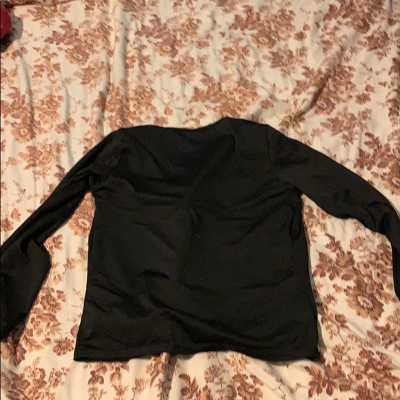 Black long sleeve lace up top - Picture 3 of 3